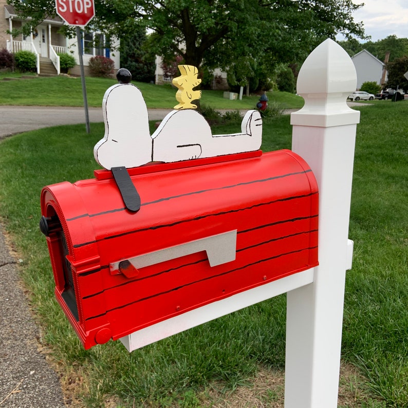 Snoopy and Woodstock Mailbox Topper Etsy