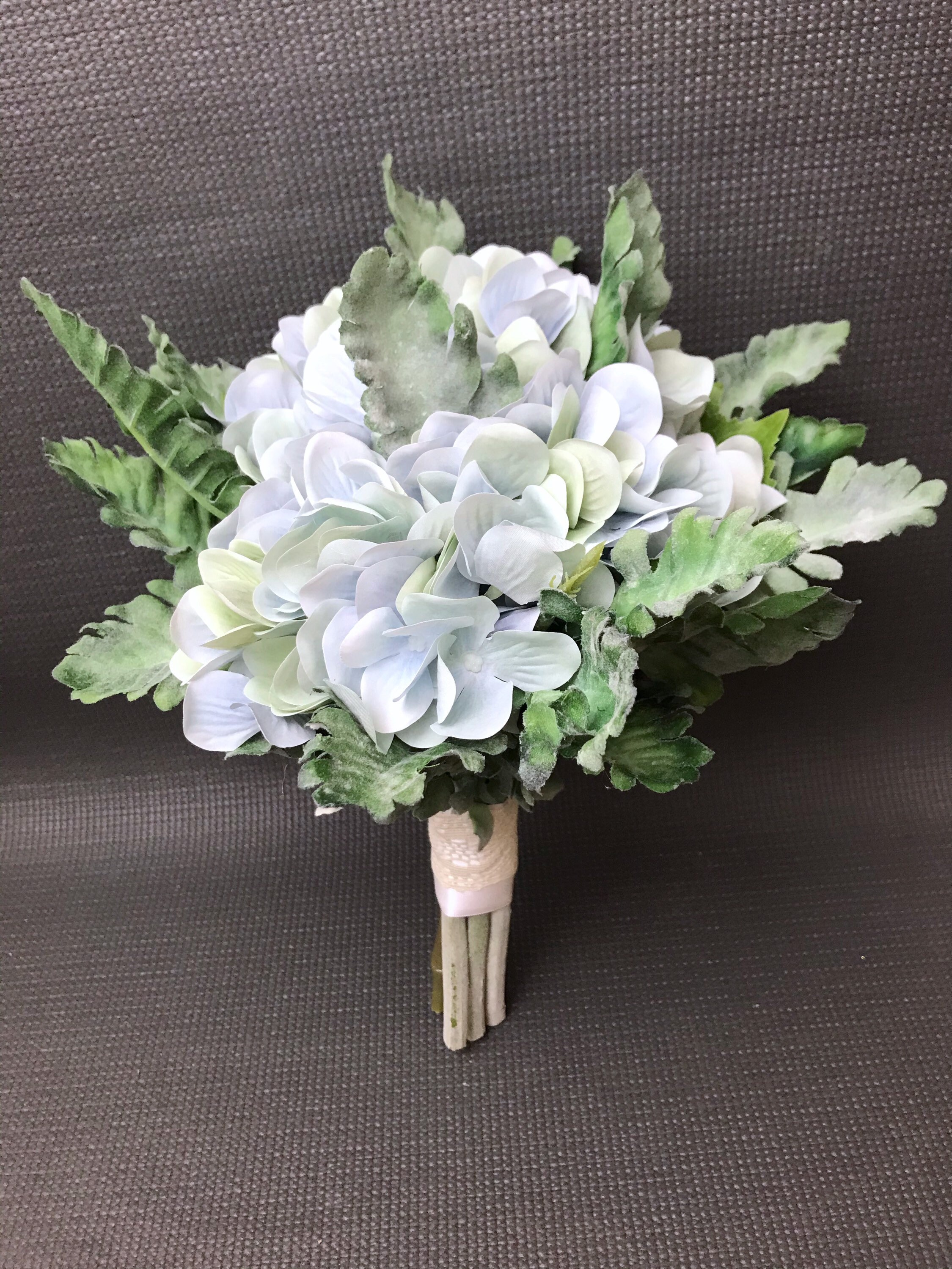 Light Blue Hydrangea wedding bouquet bridesmaids hydrangeas | Etsy