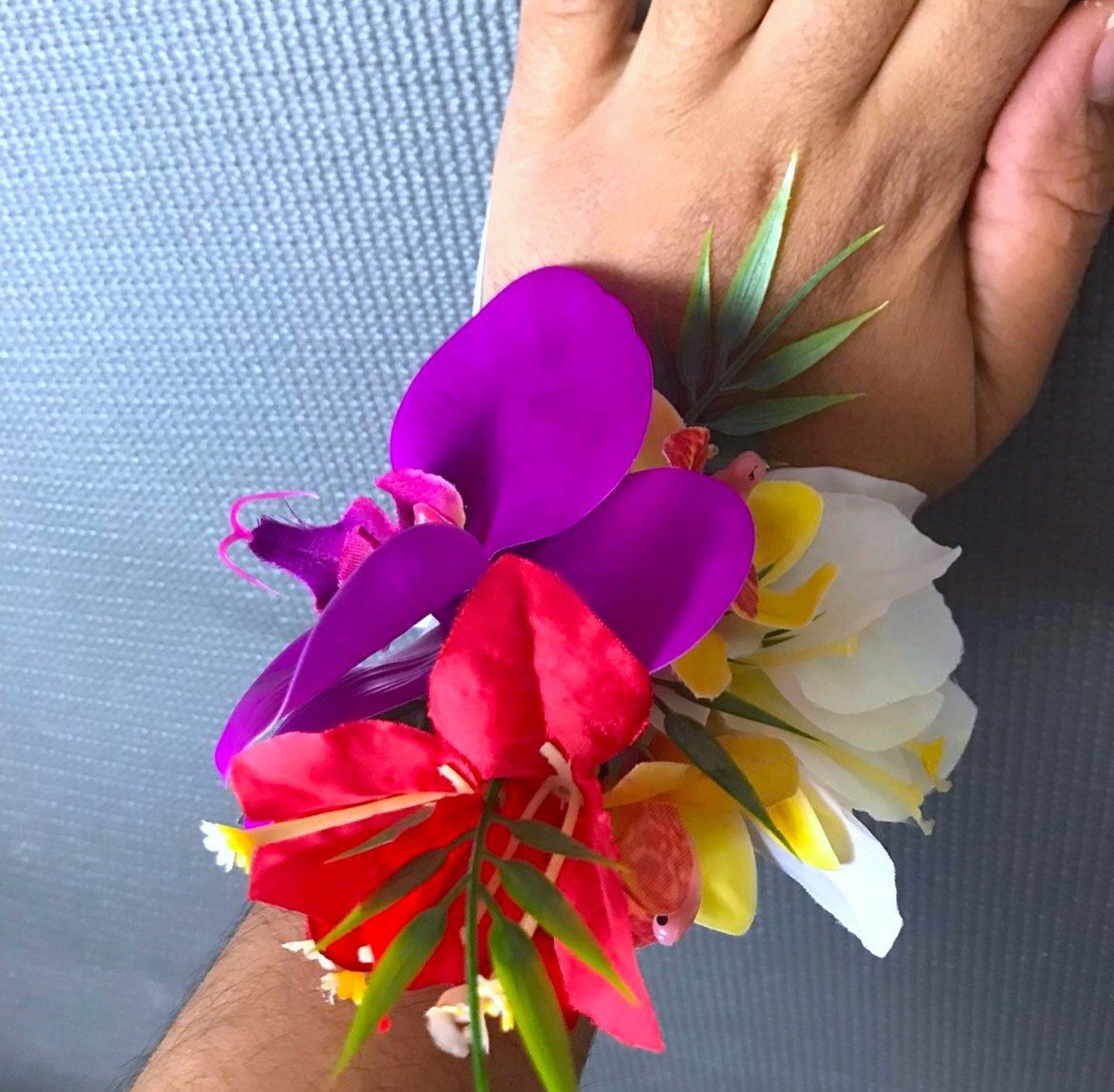 Tropical Wrist Corsage Wedding Corsage Island Flowers Etsy