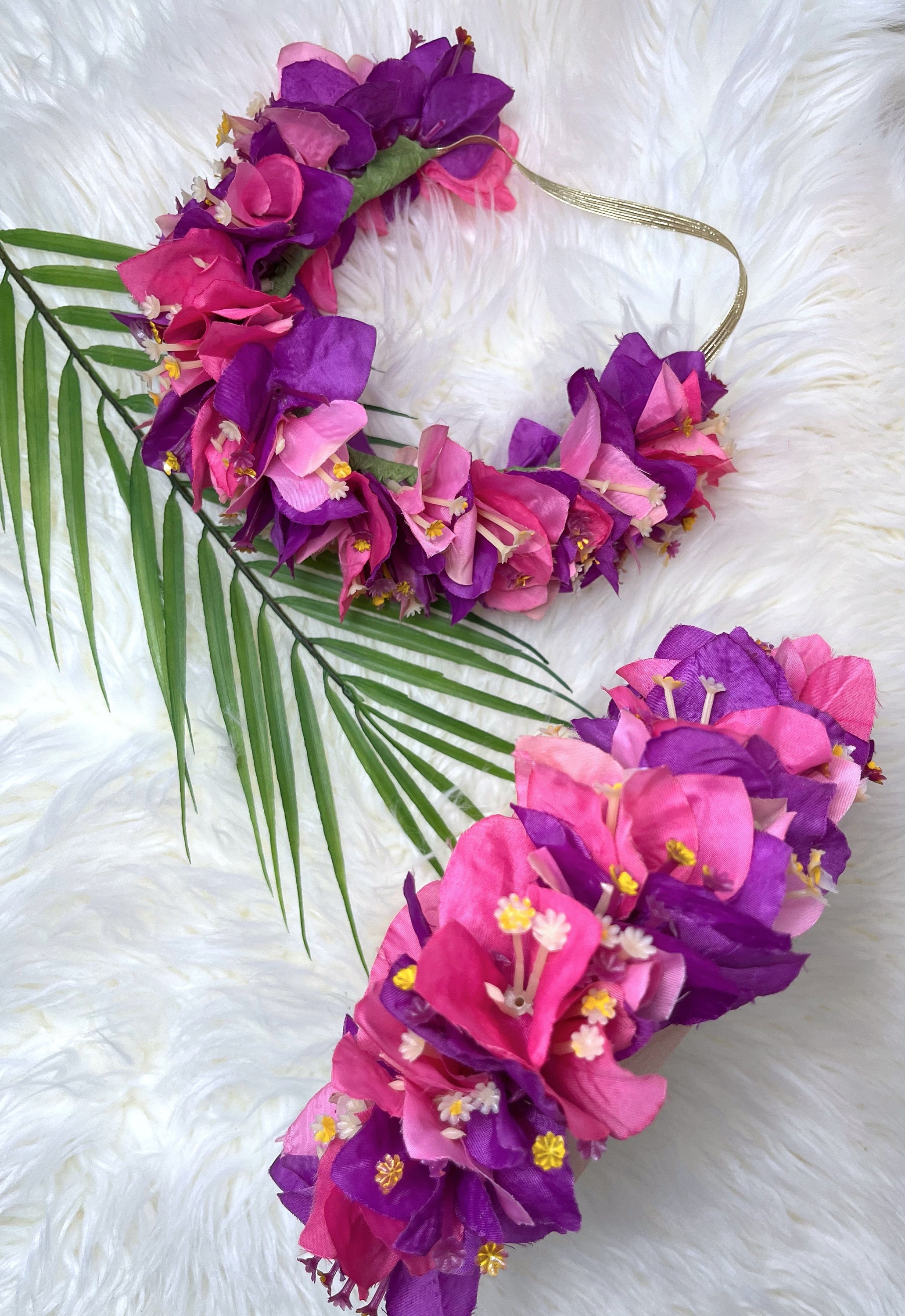 Stunning Handmade Pink & Purple Flower Crown. Lavender Moon Floral Goddess Crown Bridal Headpiece Purple  main image 2