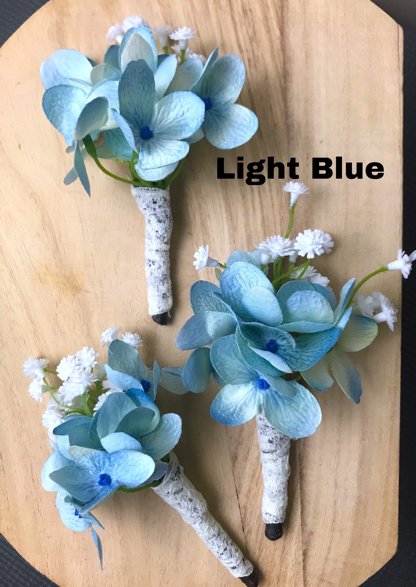 Blue Hydrangeas Boutonniere for the Groom wedding Flowers | Etsy