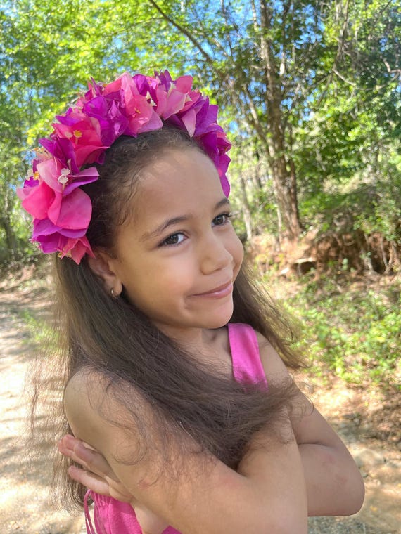 Bougainvillea Flower Crown: Pink & Purple Silk Hairband - Etsy