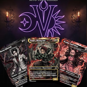 Demon Slayer Pack MTG Proxies | Anime Deck Bundle | Tabletop Gaming | Commander Accessories