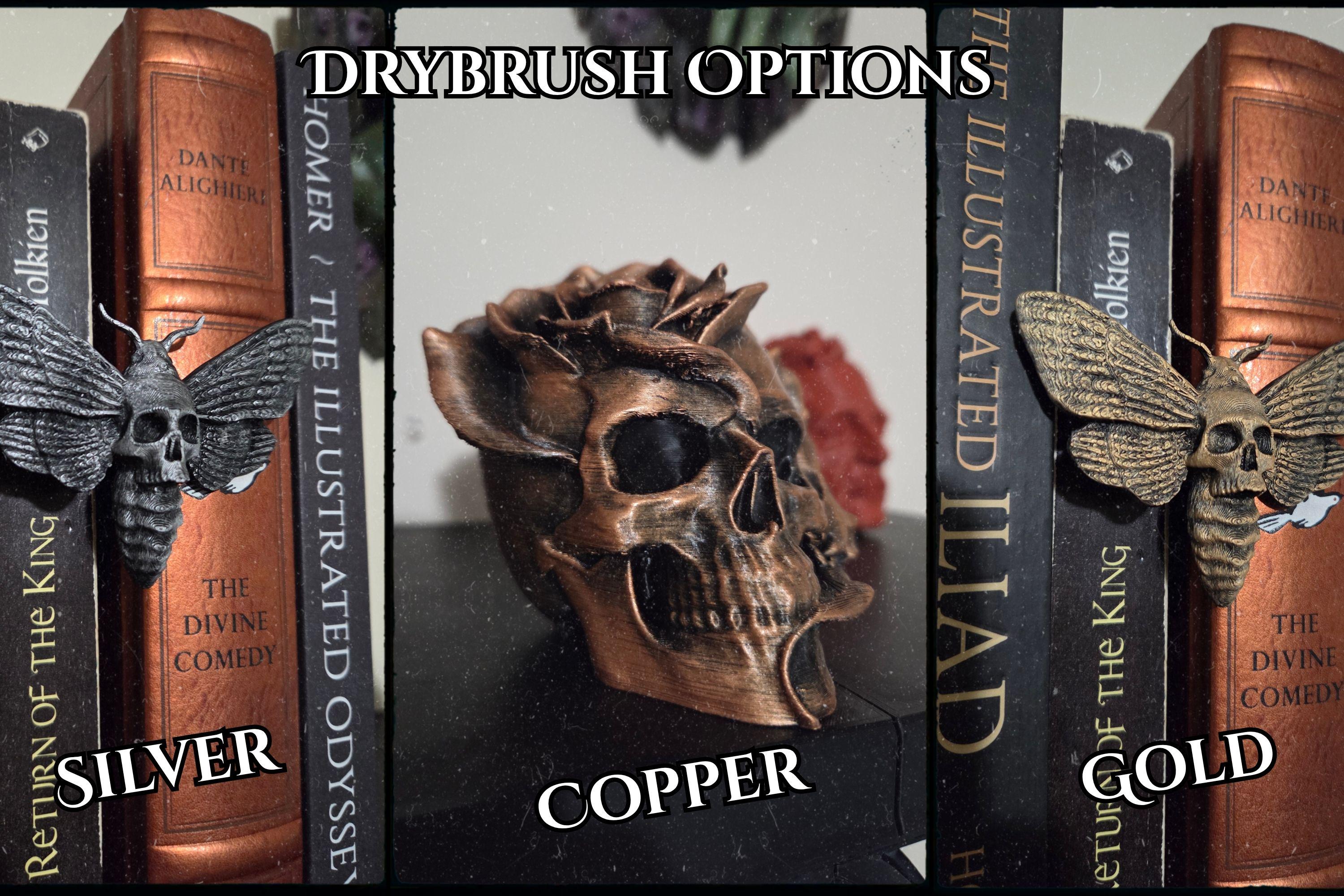 Death Moth Cabinet Pull | Gothic Home Decor | Skull Drawer Knob | 3D ...