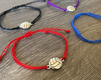 Volleyball String bracelet charm team gifts mom coach gift bracelets jewelry team colors purple black red blue dig set spike