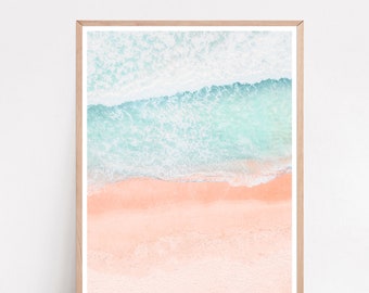 Pastell Strand Print: Küsten Wand Kunst, Boho Dekor (Digitaler Download)