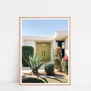 Palm Springs Print, Mid Century Modern, Door Photography, Housewarming Gift