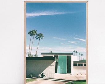 Impresión de Palm Springs, casa moderna de mediados de siglo, póster de arquitectura californiana (descarga digital)