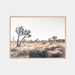 Impresión de parque nacional, impresión de Joshua Tree, póster de viaje, arte mural del desierto, desierto de Mojave, póster de Joshua Tree