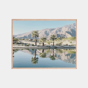 Palm Tree Print, Palm Springs Print, Botanical Art, Tropical Wall Art, Mountain Poster