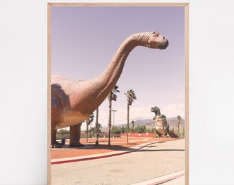Cabazon Dinosaurs, Impressão Palm Springs, Arte de Parede com Dinossauros (Download Digital)