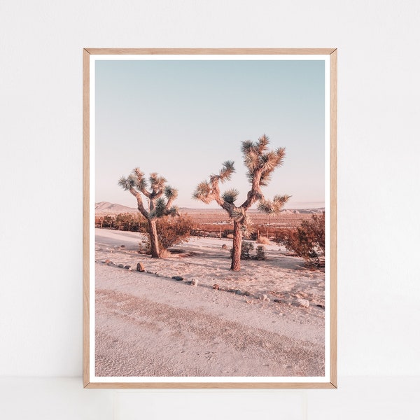 Pastel Joshua Tree Desert, Joshua Tree Print, Desert Print, Southwest Decor