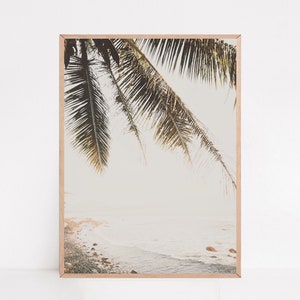 Palm Tree Print, Artwork Palm Tree, Digital Print, Tropical Leaf Poster, Coastal Art
