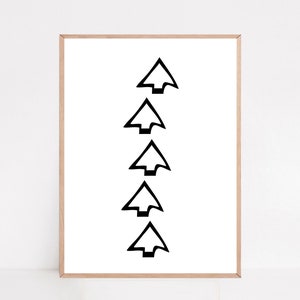 Native Arrows Tribal Wall Decor Boho Kids Room Art Print Nursery & Playroom Wall Art, Unique Home Decor