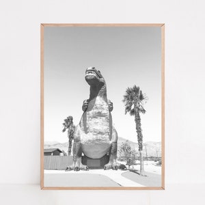 Black and White, Dinosaur Poster, Dinosaur Print, Nursery Wall Art, Dino Decor, T-Rex Poster