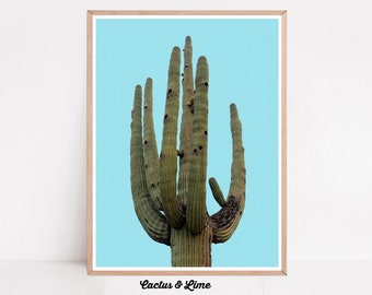 Cactus Prints, Saguaro Art, Minimal Print, Southwestern Art, Arizona Gifts, Southwest Decor