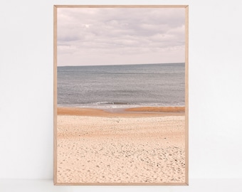 Pastel Beach Photography Print: Summer Ocean Wall Decor (Digital Download)