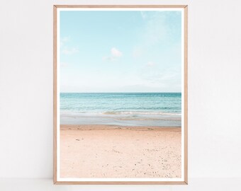 Pastel Beach Photography Print: Boho Coastal Art (Digital Download)