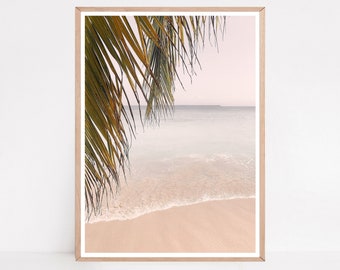 Beach Palm Tree Print: Tropical Wall Art (Digital Download)