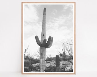 Saguaro Kaktus Druck: Arizona Wüste Wand Kunst (Digitaler Download)