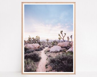 Joshua Tree-print, woestijnlandschapsfoto, decor zuidwesten (digitale download)