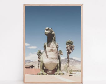 Cabazon Dinosaurs, Palm Springs Print, T-rex Wall Decor (Digital Download)