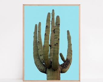 Cactus Print, Saguaro Art, Minimal Southwestern Decor (Digital Download)