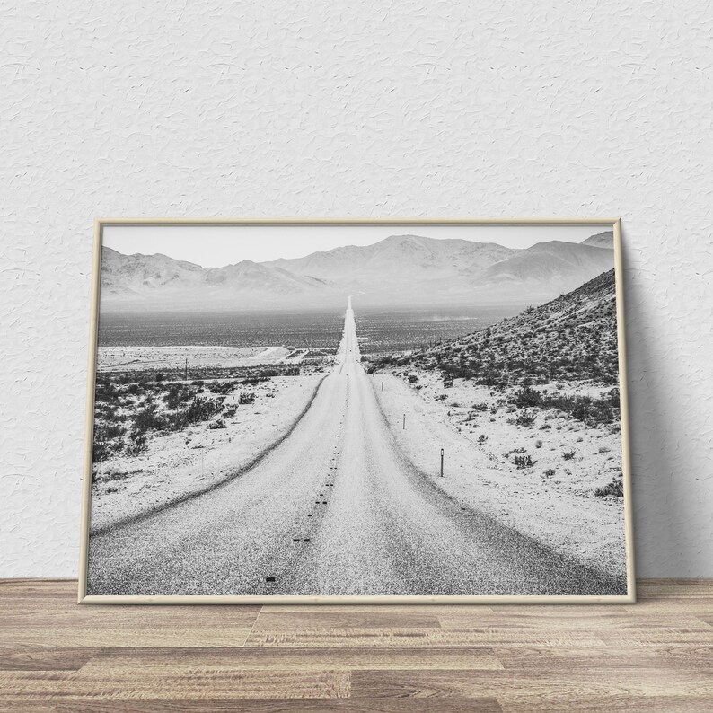 Black and White Desert Wall Art Southwest Decor Desert Etsy