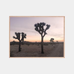 Joshua Tree Print – Desert Wall Art, Boho Southwest Home Decor, California Landscape Poster, Minimalist Nature Artwork for Living Room