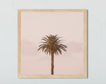 Tropical Leaf Print, Palm Tree, Digital Print, Palm Tree Poster, Square Poster
