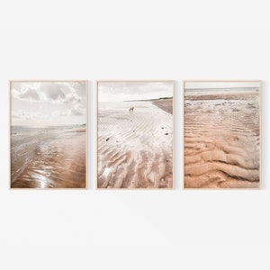 Beach Print Set, Gifts For Mom, Set of 3 Prints, Designer Wall Art, 3 Piece Wall Art, Travel Poster