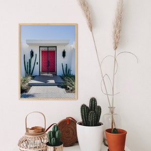 Pink door architectural print.