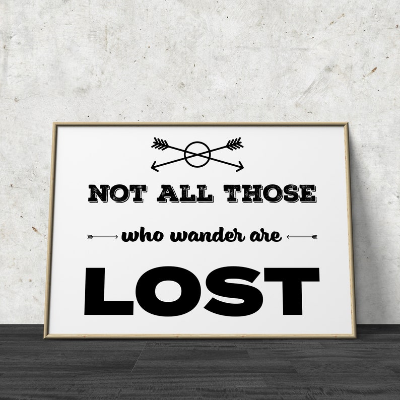 Bohemian Art Print Custom Typography Black and White Boho Printable Artwork