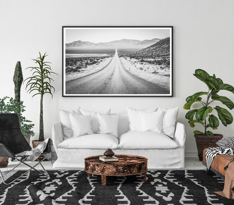 Black and White Desert Wall Art Southwest Decor Desert Etsy