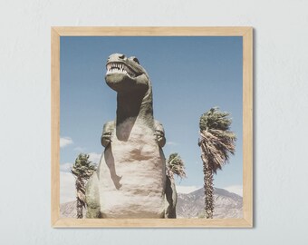 Dinosaur Print, Kids Room Art, Cabazon Dinosaurs, Trex Print, Nursery Wall Art