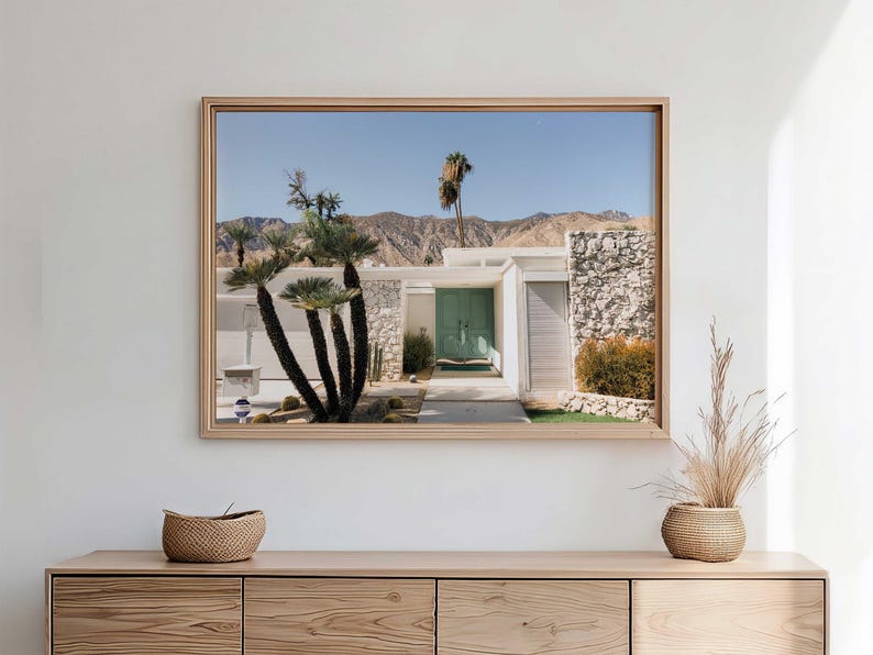 California green door photo for living room.