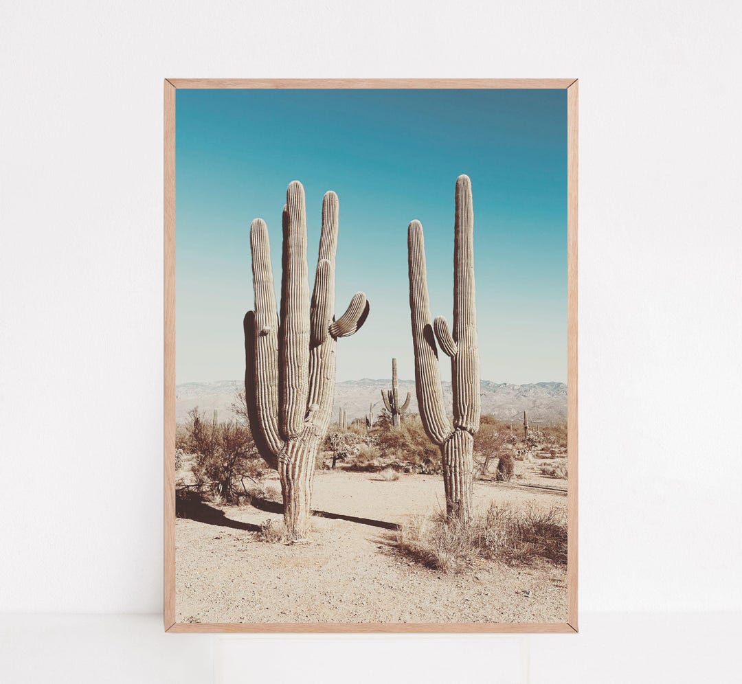 Saguaro Cactus Photography Print: Southwestern Desert Wall Art (digital ...