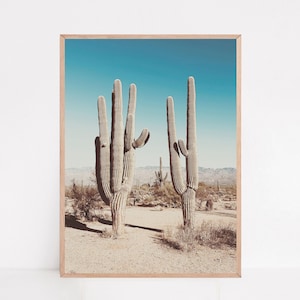Printable Wall Art, Saguaro Photography, Cactus Poster, Western Decor, Southwest Wall Art, Arizona Gifts, Sonoran Desert