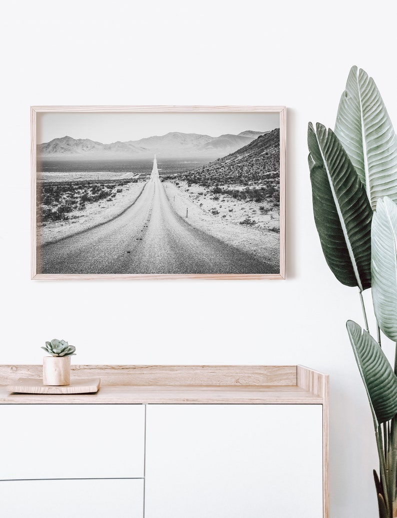 Black and White Desert Wall Art Southwest Decor Desert Etsy