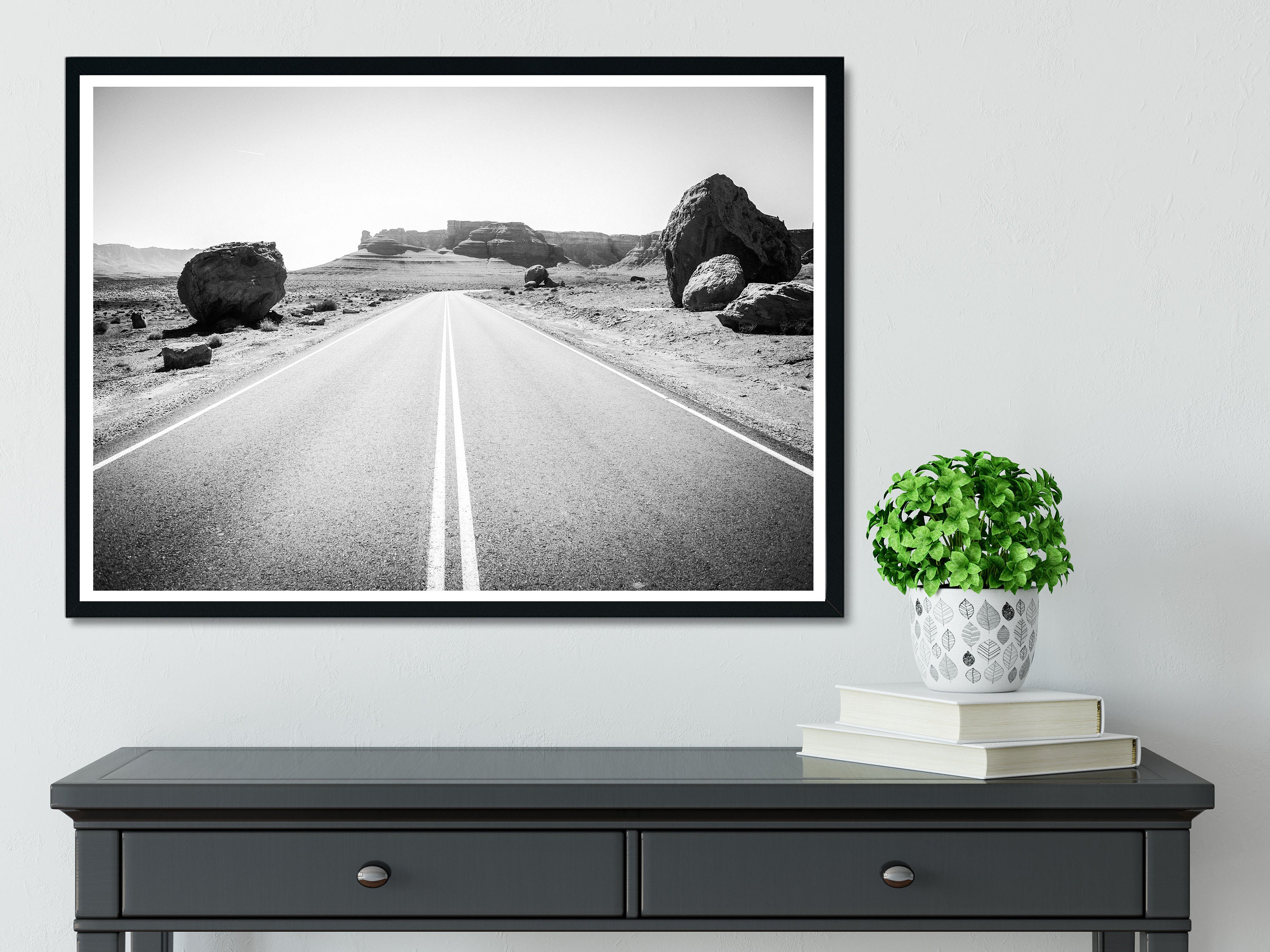 Black and White Desert Wall Art Southwest Decor Desert | Etsy