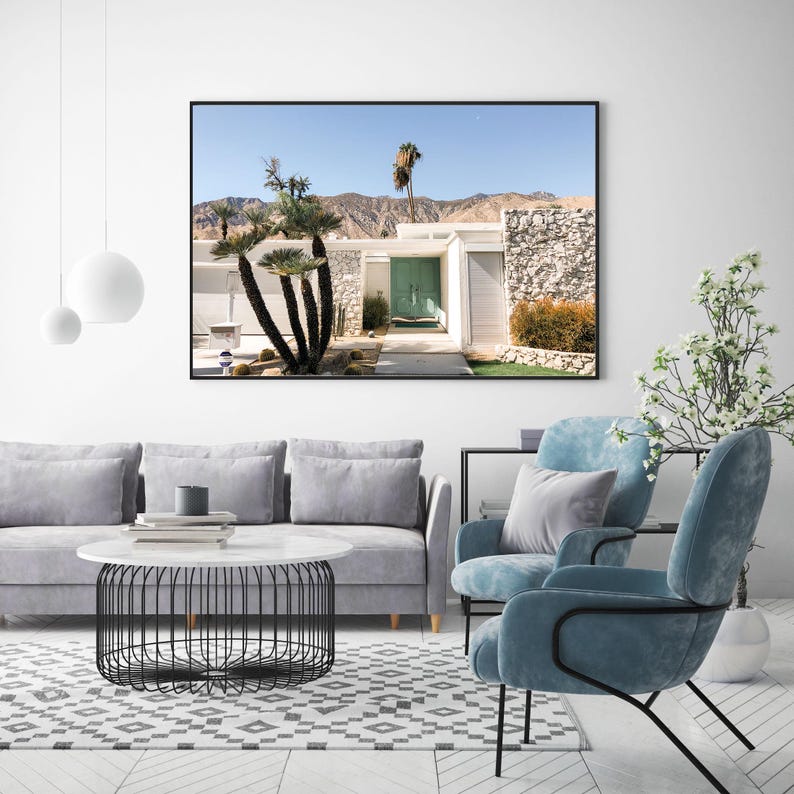 Palm Springs green door print.