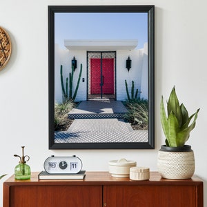 Pink door art from Palm Springs.