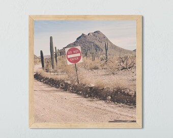 Boho Wüstenkaktus Print: Südwestliche Saguaro Kunst (Digitaler Download)