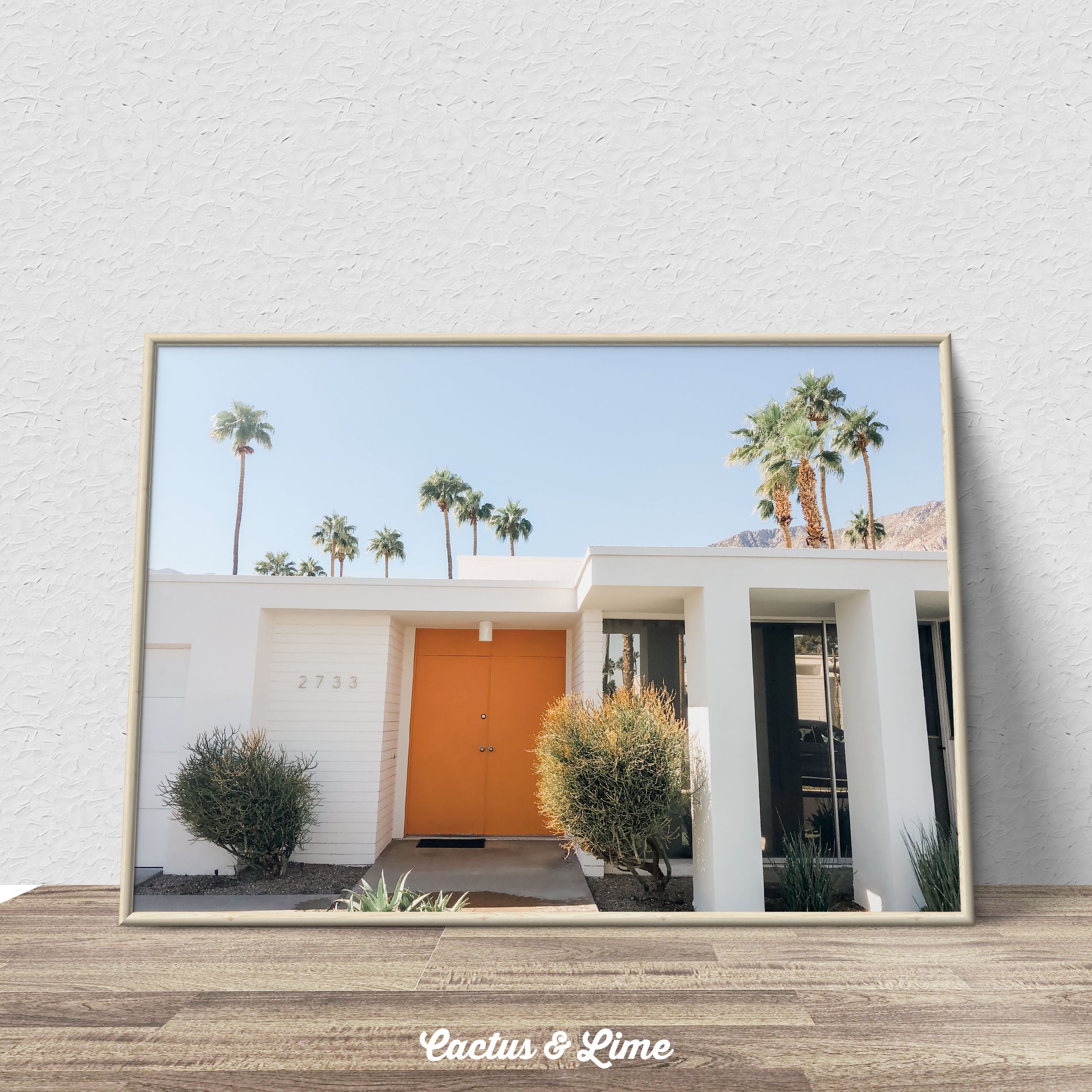 Palm Springs Print Mid Century Modern Housewarming Gift Etsy