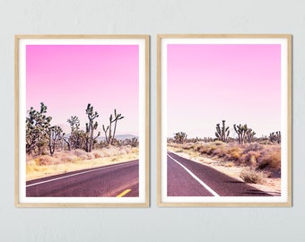 Joshua Tree Print, 2er-Set Drucke, Southwest Decor, Wüsten Kunst, Reiseposter