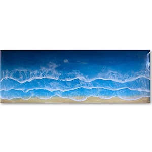 large resin ocean painting, resin pour, ocean art, resin waves, resin wall art, 3D resin ocean waves, Resin ocean, Ocean painting, Seascape