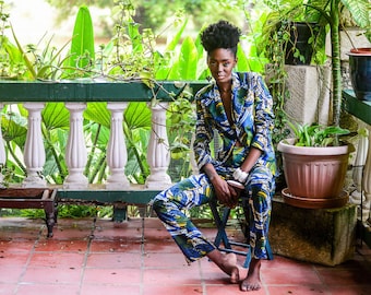 ANGEL PANT  A modern take on timeless tailoring in African wax print.