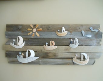 DriftWood Seahorse Ornament/Driftwood Shelf Ornament/Coastal/Hamptons Style 
