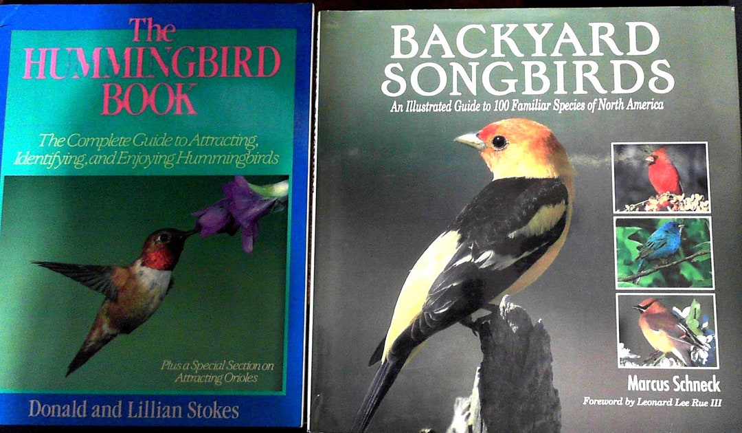 4 Books About Wild North American Birds, Humming Birds, Backyard
