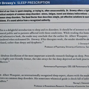 Dr. Drowsy's Sleep Prescription By Albert Wauquier, Paperback, 2003 Published by Somnus Press with 166 Pages Brand New Copy image 2